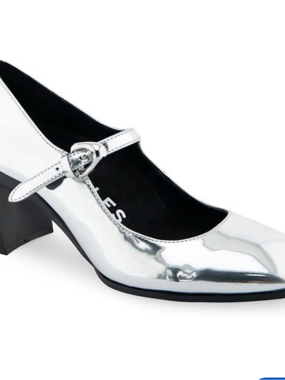 Silver Mary Jane Block Aerosoles Heel Pumps for Women size 8
